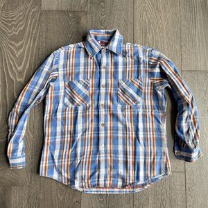 Vintage Big Mac Flannel Plaid Button Down in White / Blue / Red / Yellow / Gray